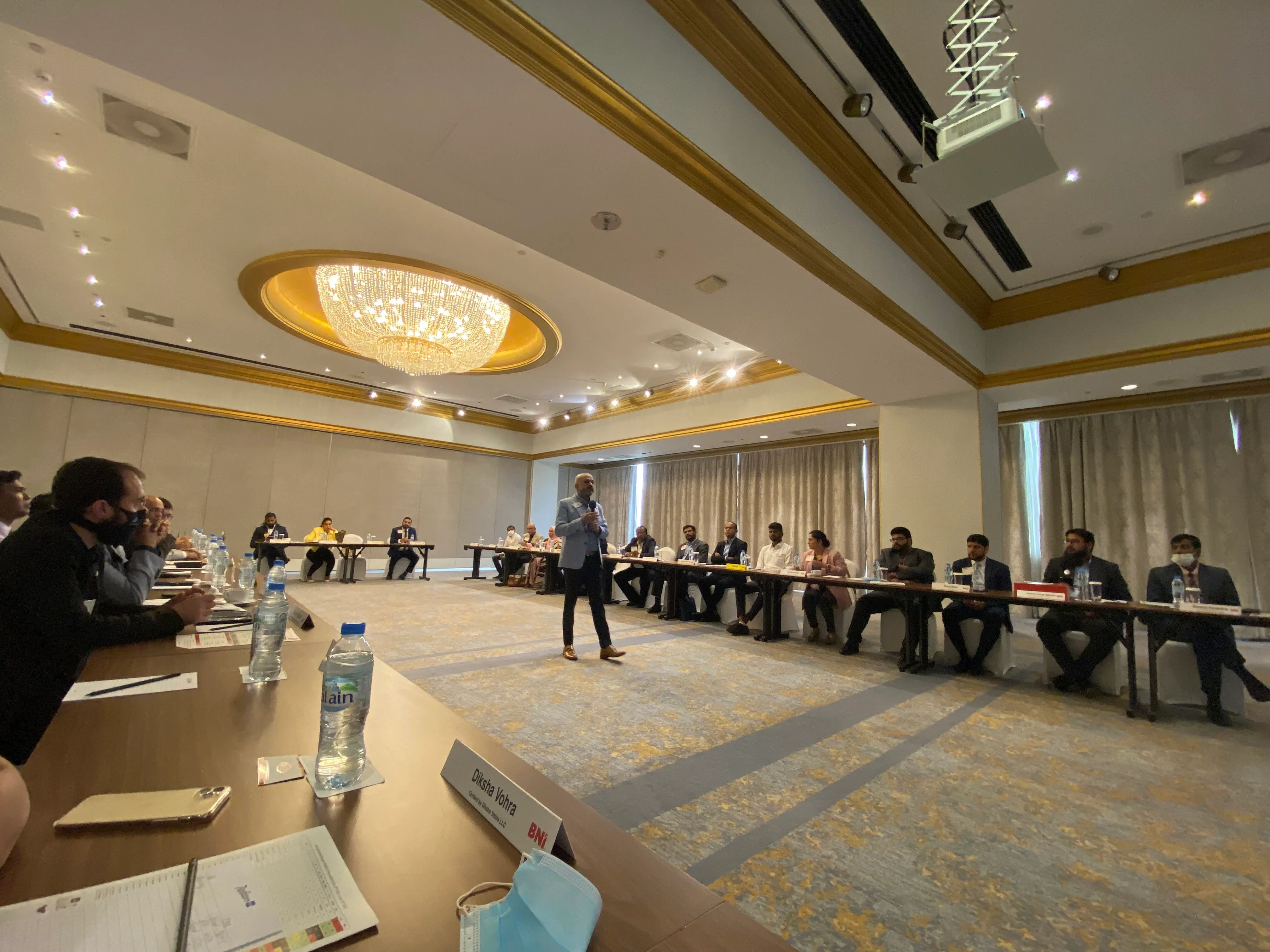 Pankaj Gupta speaking at a BNI networking meeting